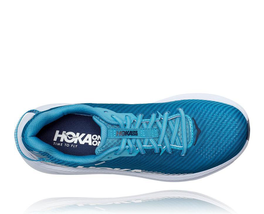 Running Shoes Mens - Hoka One One Rincon 2 - Blue/White - GFYLSJX-63